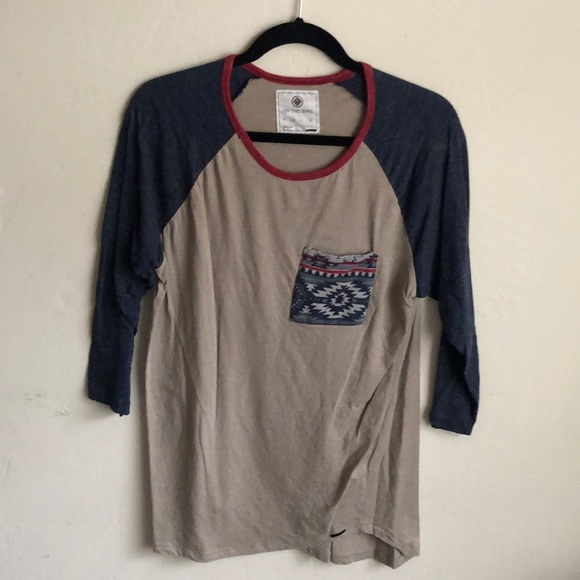 Men’s On The Byas 3/4 sleeve baseball tee. - Picture 1 of 4